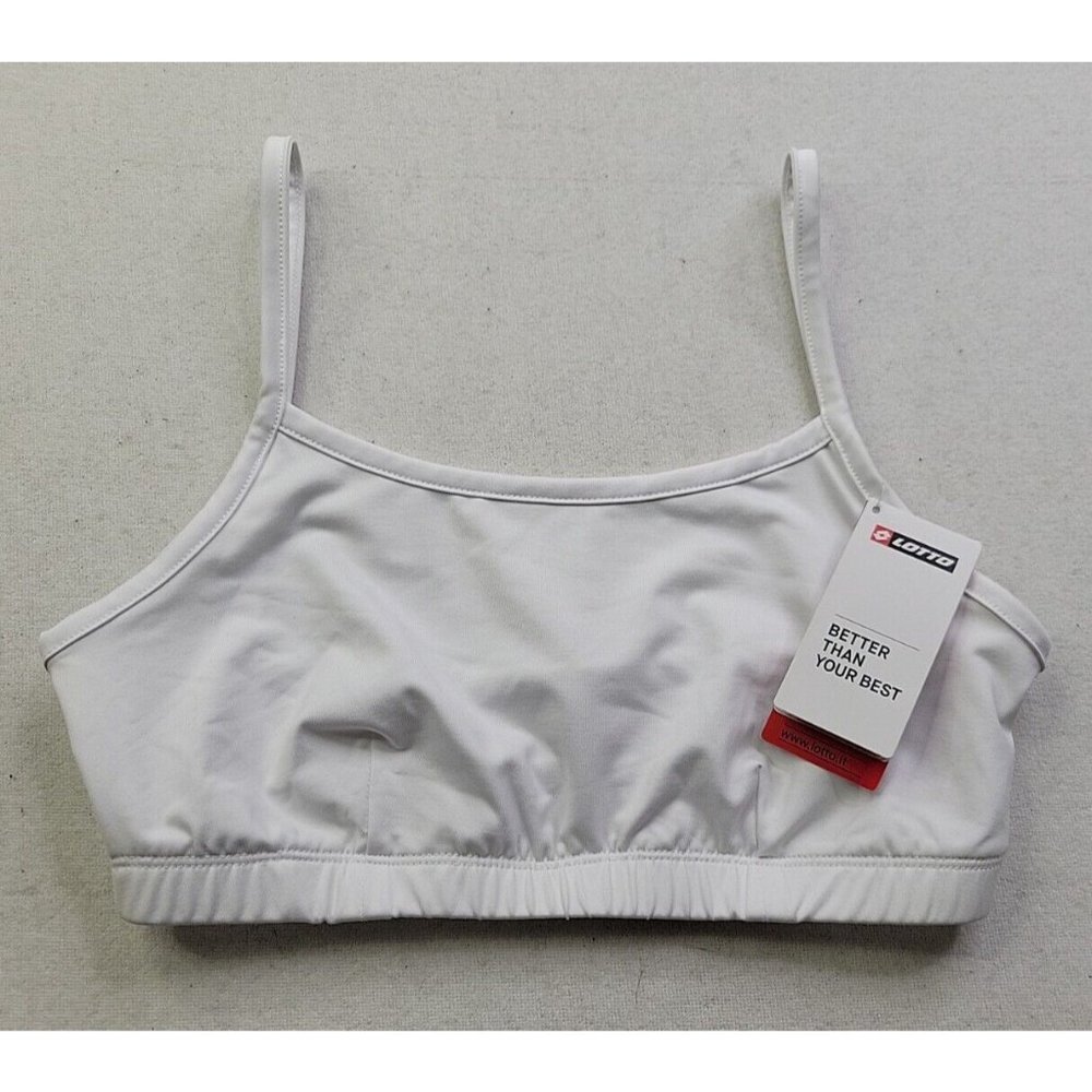 NEW - Lotto Top Ten W III Tank Sports Bra Women's Small Bright White No Pads NWT